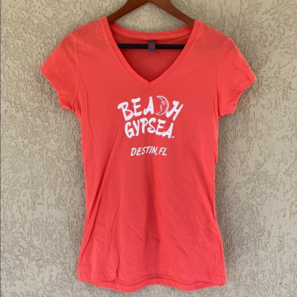 Beach gypsea V-neck tee